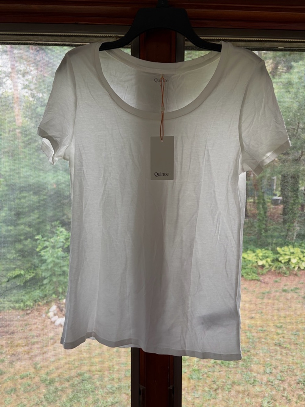 Quince White Scoop Neck Short Sleeve Tee